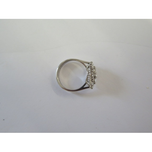 129 - A good quality 18ct white gold art deco style ring, diamond weight 1ct marked to the inside of the r... 