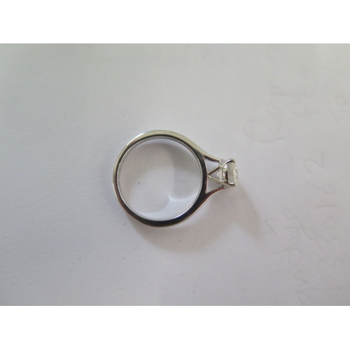 145 - A platinum diamond solitaire ring - diamond weight approx 1ct - head size approx 7.5mm diameter - ri... 