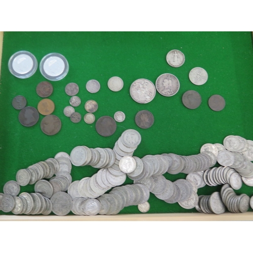 209 - A collection of half silver pre 1947 British Coinage - approx weight 38 troy oz and two half crowns,... 