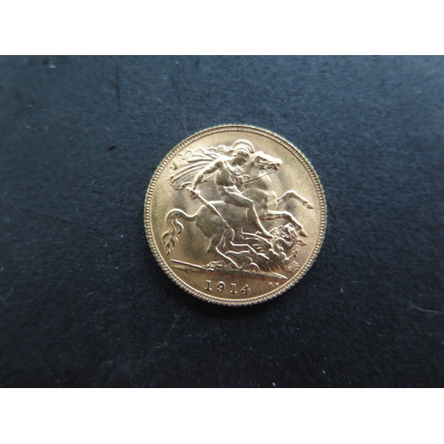 249 - An George V gold half sovereign dated 1914