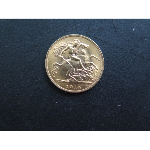 250 - An George V gold half sovereign dated 1914