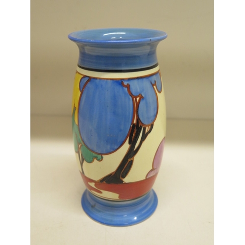 261 - A Clarice Cliff Fantasque Bizarre blue autumn vase shape 265 - Height 15cm - overall good condition,... 