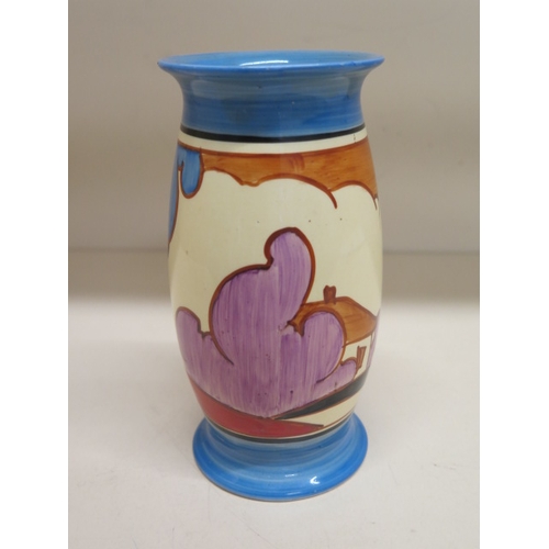 261 - A Clarice Cliff Fantasque Bizarre blue autumn vase shape 265 - Height 15cm - overall good condition,... 