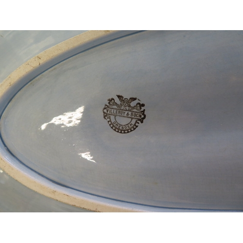 270 - A Villeroy & Boch salmon platter no 157 - Length 61cm - some crazing but generally good