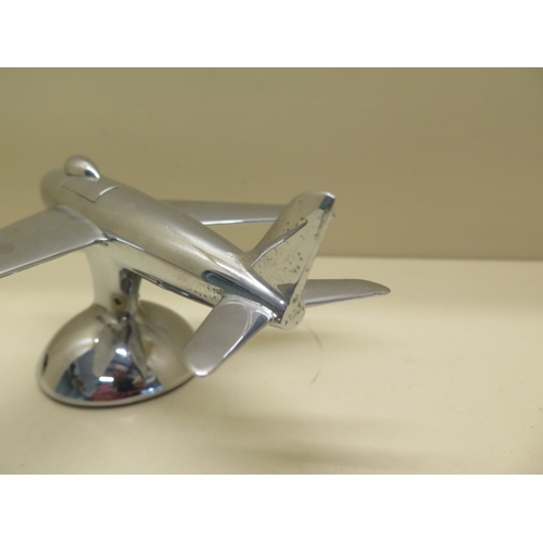 273 - A vintage Dunhill chrome novelty petrol table lighter in the form of a 1954 F-86 Sabre jet plane - 1... 