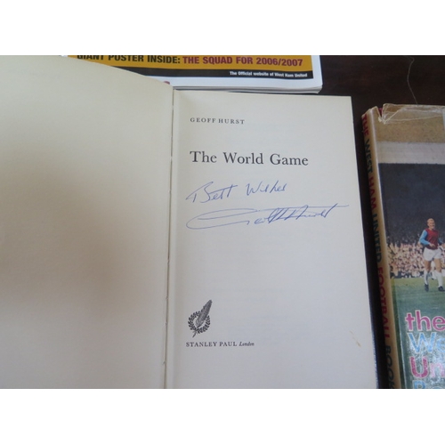 288 - Geoff Hurst signed edition of The World Game with other players signatures, The West Ham United Foot... 