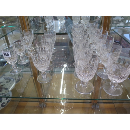 289 - A collection of 20 Waterford Crystal wine and claret glasses - 4 x 115cm , 12 x 12cm and 4 x 11cm - ... 