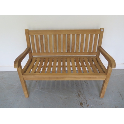 551 - A brand new premium teak garden bench - Width 120cm x Height 92cm x Depth 59cm