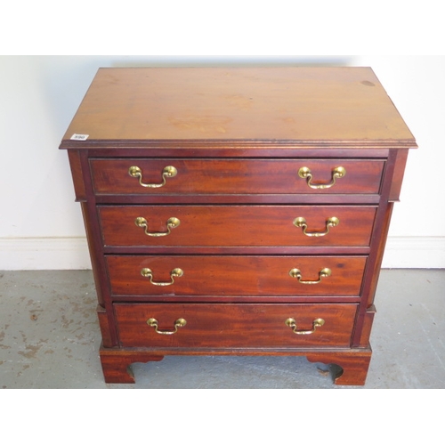 590 - A mahogany four drawer chest - Height 72cm x 69cm x 40cm