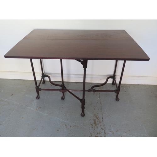 599 - A mahogany single leaf gateleg spider table with pad feet - Height 73cm x 101cm x 68cm extended