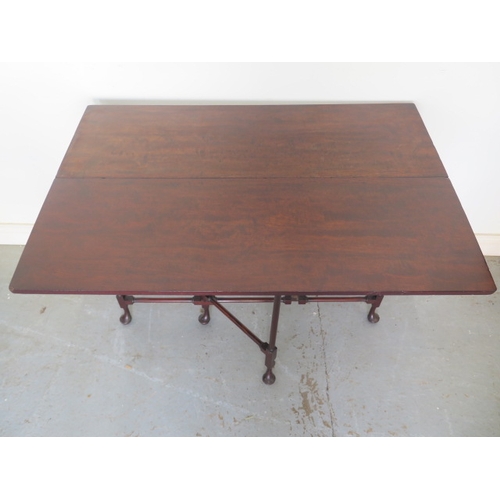 599 - A mahogany single leaf gateleg spider table with pad feet - Height 73cm x 101cm x 68cm extended