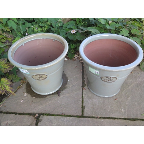 631 - A pair of JC & Co Garden Ware antique grey glazed planters - Height 35cm - RRP £99.98