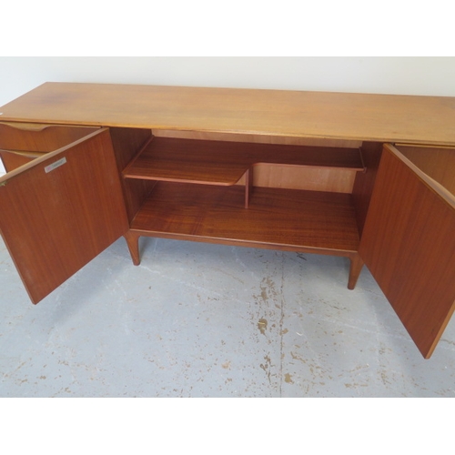 637 - A H McIntosh & Co Ltd teak sideboard with three drawers and three cupboard doors - Height 74cm x 201... 