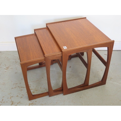 641 - A set of 1960's G Plan teak nest of tables - in polished condition