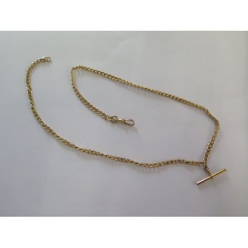 77 - A 9ct yellow gold watch chain style necklace - Length 46cm - approx weight 7.2 grams