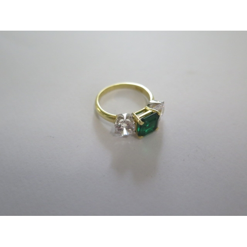 92 - A silver gilt dress ring size P - good condition