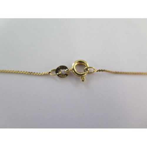 5 - A 9ct yellow gold 36cm chain - approx weight 1.4 grams - clasp good