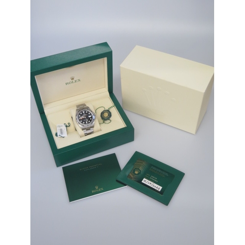 1 - A 2022 Rolex Oyster Perpetual date Explorer II stainless steel bracelet gentleman's wristwatch with ... 