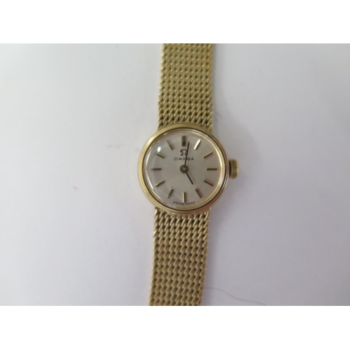 16 - An Omega ladies 9ct yellow gold manual wind bracelet wristwatch with 16mm case - total weight approx... 