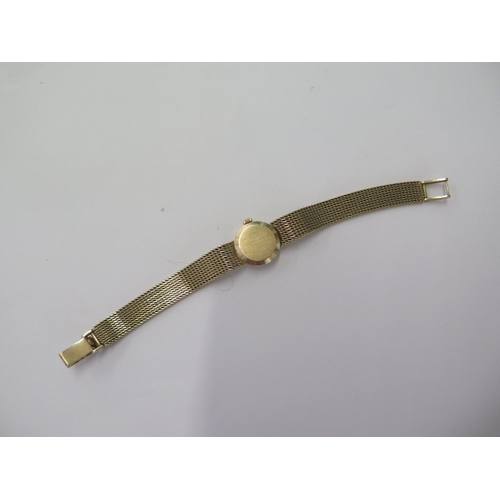 16 - An Omega ladies 9ct yellow gold manual wind bracelet wristwatch with 16mm case - total weight approx... 