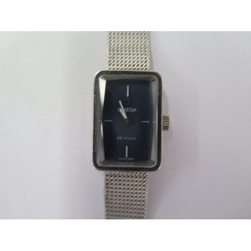 19 - An Omega De Ville silver plated manual wind ladies bracelet wristwatch - 16mm case - no 5928/208 - w... 