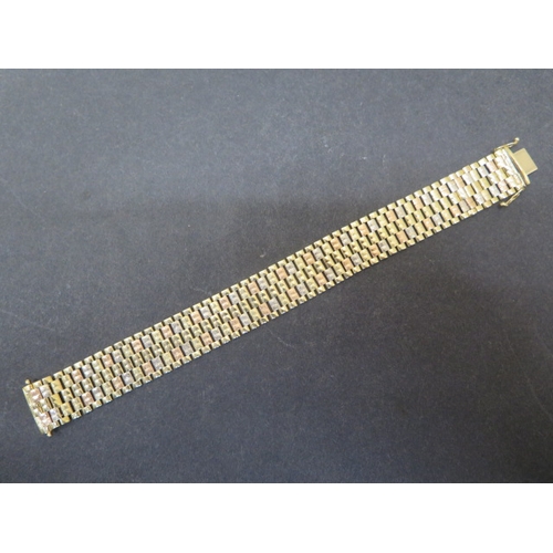 154 - A 14ct gold bracelet stamped 585 - weight approx 25 grams - in good condition - Length 19cm