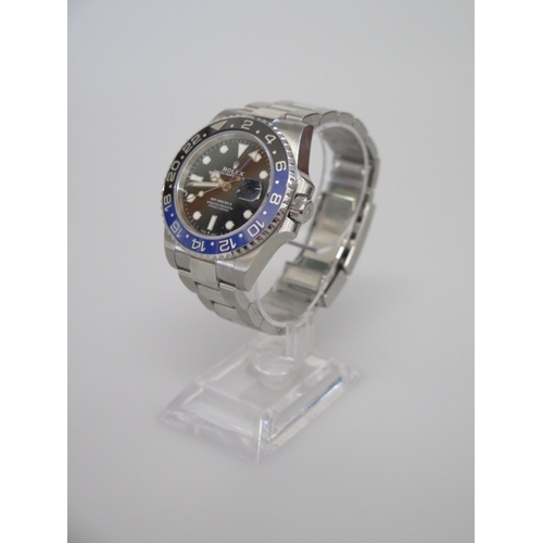 2 - A 2022 Rolex Oyster Perpetual date GMT-MASTER II stainless steel bracelet gentleman's wristwatch wit... 