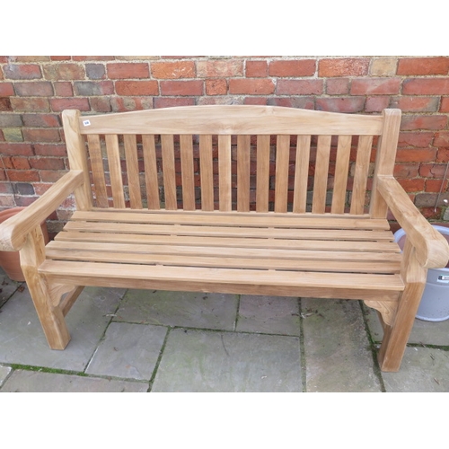 529 - A new grade A heavy teak Oxford bench - Width 1.5m