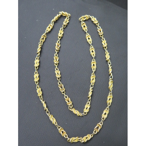 147 - A good 9ct yellow gold chain/necklace - unmarked but tested to 9ct - continuous links without clasp ... 