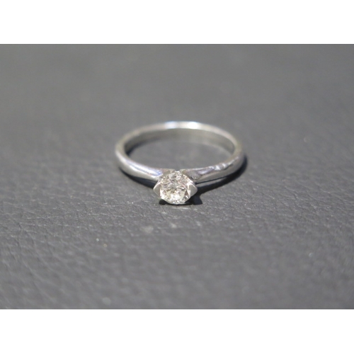 195 - A platinum and diamond solitaire ring approx 0.35ct - ring size M/N - weight approx 3.8 grams