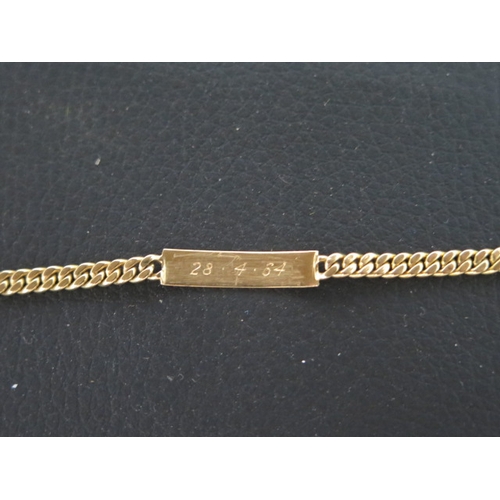 208 - An 18ct yellow gold child's name bracelet (unmarked but tested) approx 15cm - weight approx 4.1 gram... 