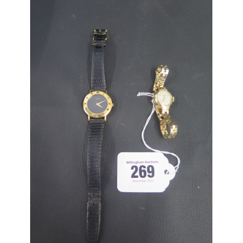 269 - A ladies 9ct yellow gold Rotary wristwatch with 9ct gold bracelet - weight approx 16.4 grams