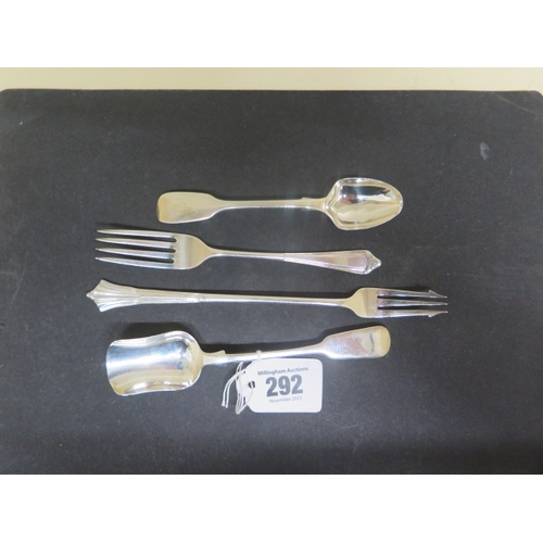 292 - Silver forks/spoons (4) - total weight approx 2.89 troy oz