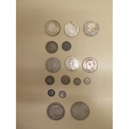 323 - 19th and 20th century Indian and Far East coins to include - William IV East India Company silver 18... 