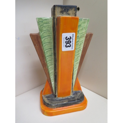 393 - An Art Deco Mynott & Sons multicoloured vase