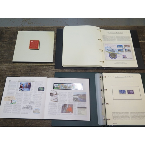 394 - A book of Royal Mail stamps 1984, a History of World War II book of stamps and a History of World Wa... 