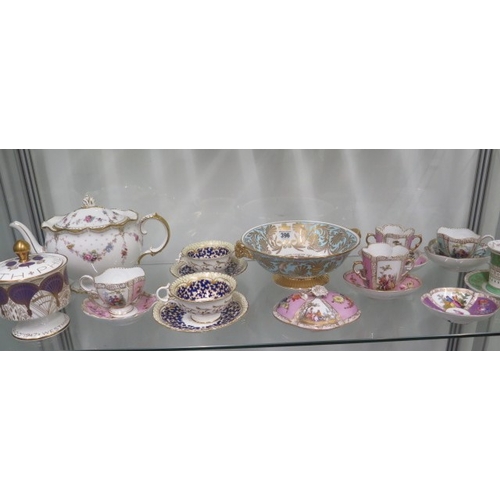 396 - A collection of English and Continental porcelain