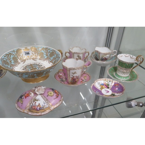 396 - A collection of English and Continental porcelain