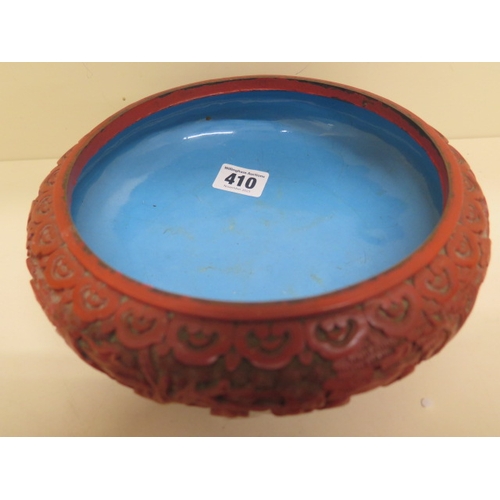 410 - A bronze lacquered bowl ad ashtray - both in good condition