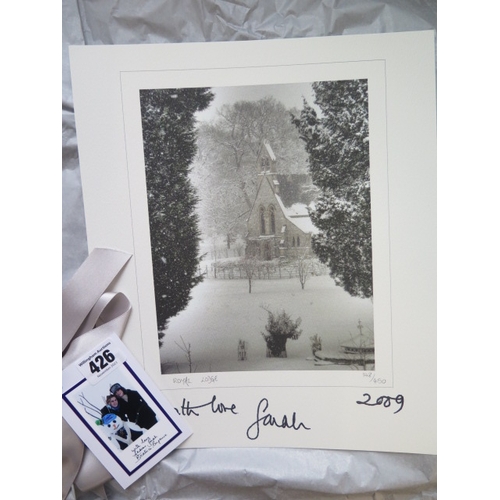 426 - A signed print of The Royal Lodge 148/450 signed by Sarah Ferguson - given to the vendor by Sarah