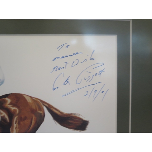 466 - A signed print tribute to Lester Piggott