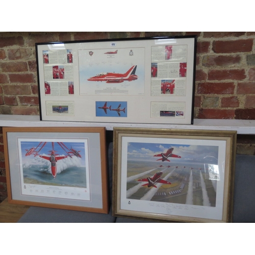 475 - Three signed Red Arrows prints as per photographs