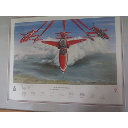 475 - Three signed Red Arrows prints as per photographs