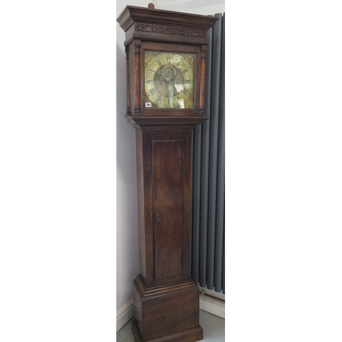 490 - A 19th century 8 day longcase clock with brass 11 inch dial - Height 196cm