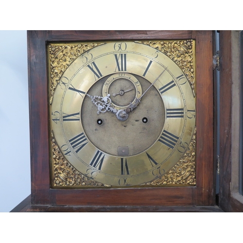 490 - A 19th century 8 day longcase clock with brass 11 inch dial - Height 196cm