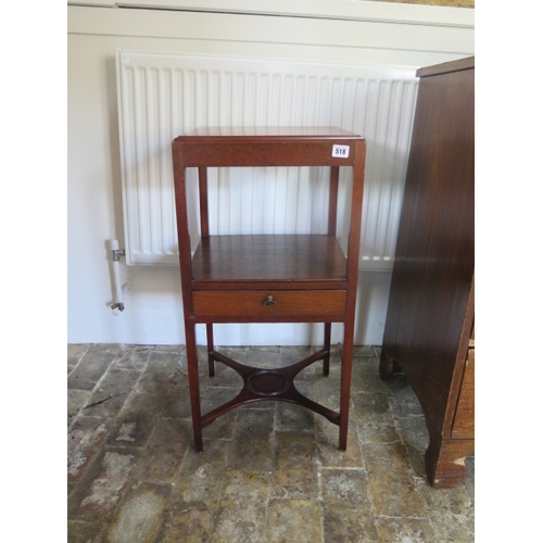 518 - A mahogany night table - approx 37cm x 37cm x 77cm