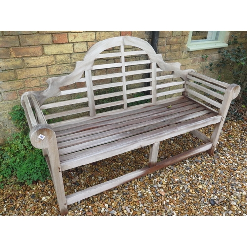 530 - A teak second hand Lutyens bench in sound condition - Width 160cm