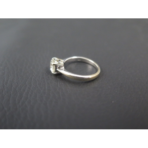 60 - A good diamond solitaire ring approx 1ct set in 18ct white gold - ring size J - weight approx 3.1 gr... 