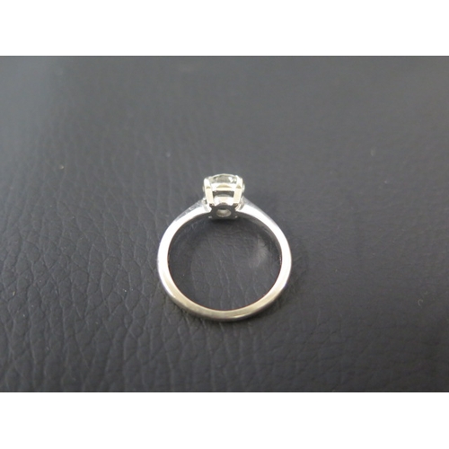 60 - A good diamond solitaire ring approx 1ct set in 18ct white gold - ring size J - weight approx 3.1 gr... 