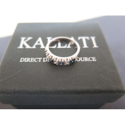 61 - A 9ct white gold and diamond ladies ring by Kallati Diamonds